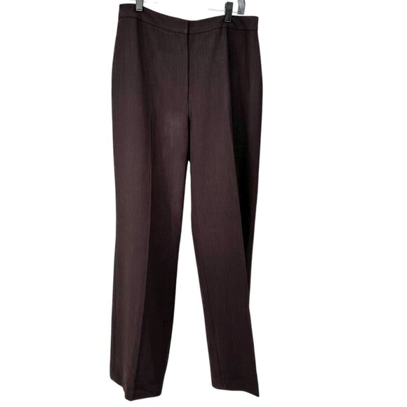 Dressbarn Brown Wide Leg Womens Slacks Size 10 Polyester Business Casual - Picture 1 of 13